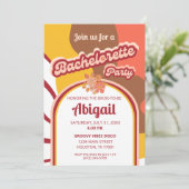 Invitation Super Vibes Retro Mariage Vintage (Debout devant)