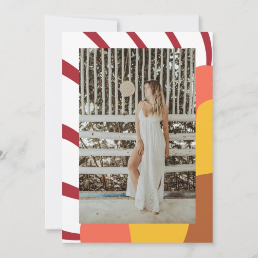 Invitation Super Vibes Retro Mariage Vintage (Dos)