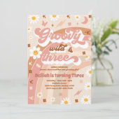 Invitation Super Wild Et Trois Hippie 3e fête d'anniversaire (Debout devant)
