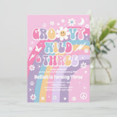 Invitation Super Wild Et Trois Hippie 3e fête d'anniversaire (Debout devant)