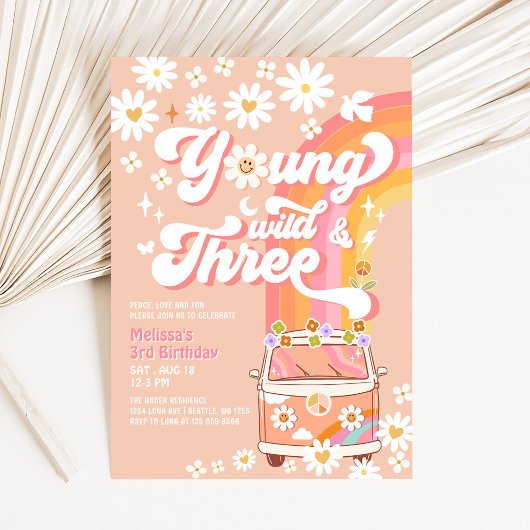 Invitation Super Young Wild et Three Daisy 3e anniversaire
