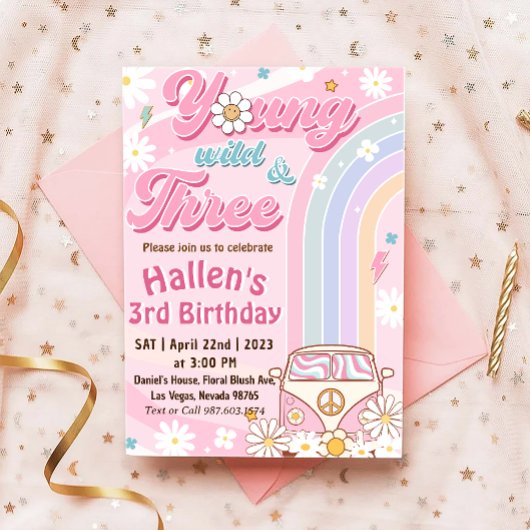 Invitation Super Young Wild & Three Rainbow 3e anniversaire
