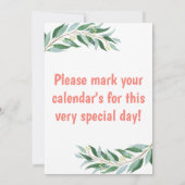 Invitation Superbe aquarelle Floral Horse Baby shower (Dos)