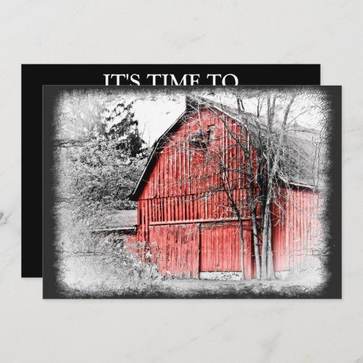 Invitation Superbe Barne rouge (Devant / Derrière)