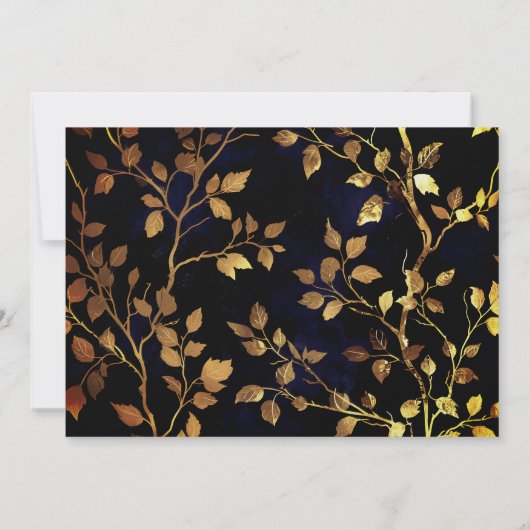 Invitation Superbe Black & Gold 21e fête d'anniversaire surpr (Dos)