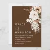 Invitation Superbe Bohème Floral Automne et Mariage d'été (Devant)