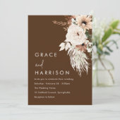 Invitation Superbe Bohème Floral Automne et Mariage d'été (Debout devant)