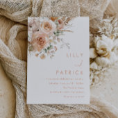 Invitation Superbe Boho Floral Mariage