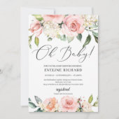 Invitation Superbe boho rose rose vif boho Oh Baby (Devant)