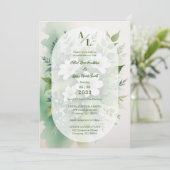 Invitation Superbe Boho Translucide Oval Exubérant Vert (Debout devant)