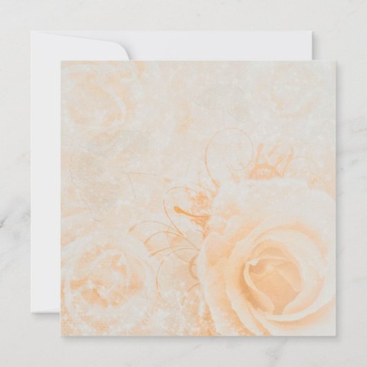 Invitation Superbe crème de pêche rose Mariage (Dos)