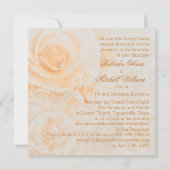 Invitation Superbe crème de pêche rose Mariage (Devant)