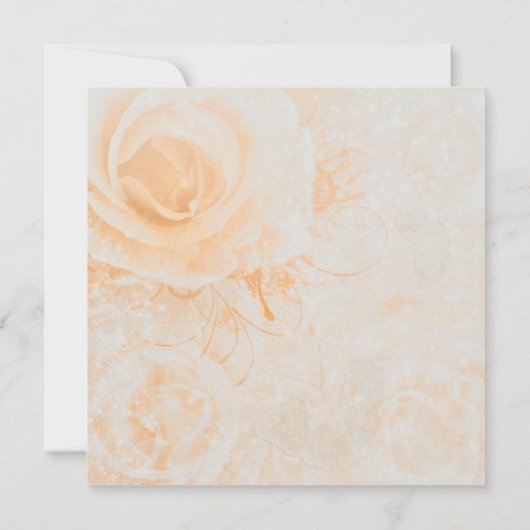 Invitation Superbe crème de pêche rose Mariage (Dos)