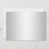 Invitation Superbe croix rose argent Baptême de fille PHOTO (Dos)