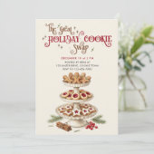 Invitation Superbe échange de biscuits de Noël, fête de la pâ (Debout devant)