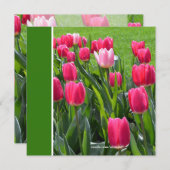 Invitation Superbe fête d'anniversaire de fleurs de tulipe ro (Devant / Derrière)
