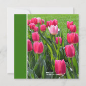 Invitation Superbe fête d'anniversaire de fleurs de tulipe ro (Devant)