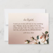 Invitation Superbe Fête des mariées de Rose beige Blush (Dos)