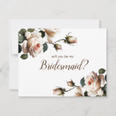 Invitation Superbe Fête des mariées de Rose beige Blush (Devant)