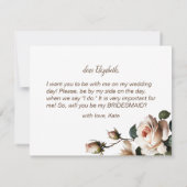 Invitation Superbe Fête des mariées de Rose beige Blush (Dos)