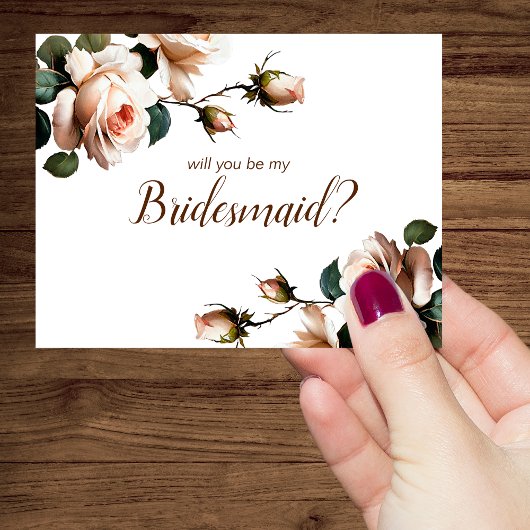 Invitation Superbe Fête des mariées de Rose beige Blush