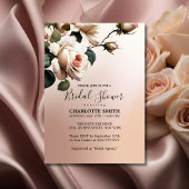 Invitation Superbe Fête des mariées de Rose d'huile beige