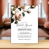 Invitation Superbe Fête des mariées de Rose d'huile beige