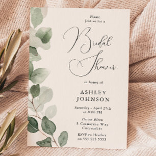 Invitation Superbe Feuille verte Fête des mariées moderne