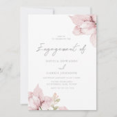 Invitation Superbe Fleurs de Flush Partie d'engagement (Devant)