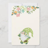 Invitation Superbe Floral Bois Gnome 1er anniversaire (Dos)