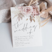 Invitation Superbe florale de Blush Le Mariage de