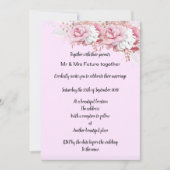 Invitation Superbe Mariage de bouquet rose Pretty (Devant)