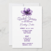 Invitation Superbe Mariage de fleurs violettes (Devant)