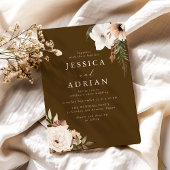 Invitation Superbe Mariage Floral Boho