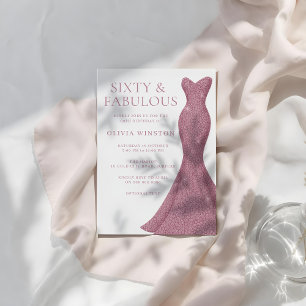Invitation Superbe robe 60 et fabuleux 60e anniversaire