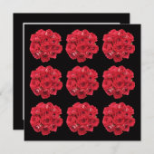 Invitation Superbe Roses Rouges Bouquets Vow Renouvellement (Devant / Derrière)