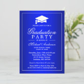 Invitation Superbe Royal Blue Gradient Graduate Graduate (Debout devant)