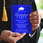 Invitation Superbe Royal Blue Gradient Graduate Graduate