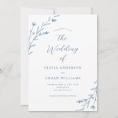 Invitation Superbe Rustique Dusty Fleur sauvage Boho Mariage (Devant)