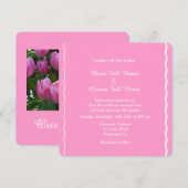 Invitation Superbe tulipe rose sueur (Devant / Derrière)