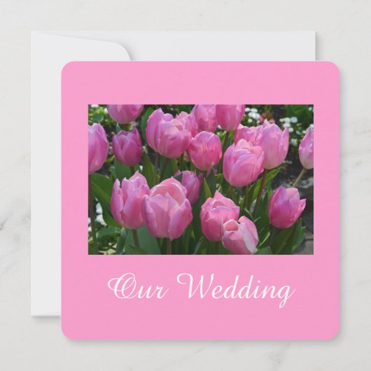 Invitation Superbe tulipe rose sueur (Dos)