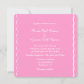 Invitation Superbe tulipe rose sueur (Devant)