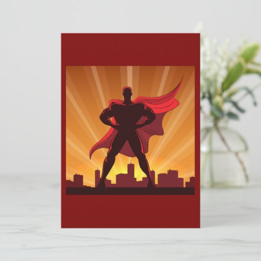 Invitation Superhero (Debout devant)