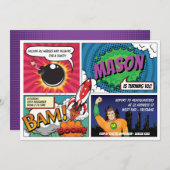 Invitation Superhero (Devant / Derrière)