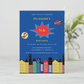 Invitation Superhero âge variable anniversaire de enfant Invi (Debout devant)