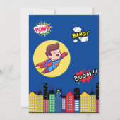 Invitation Superhero âge variable anniversaire de enfant Invi (Dos)