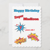 Invitation Superhero Anniversaire de enfant (Dos)