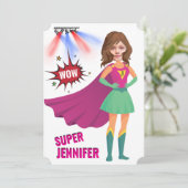 Invitation Superhero Awesome Unique Anniversaire Extraordinai (Debout devant)