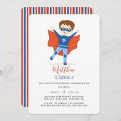 Invitation Superhero Boy (Devant / Derrière)