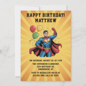 Invitation Superhero Boys Birthday Party (Devant)